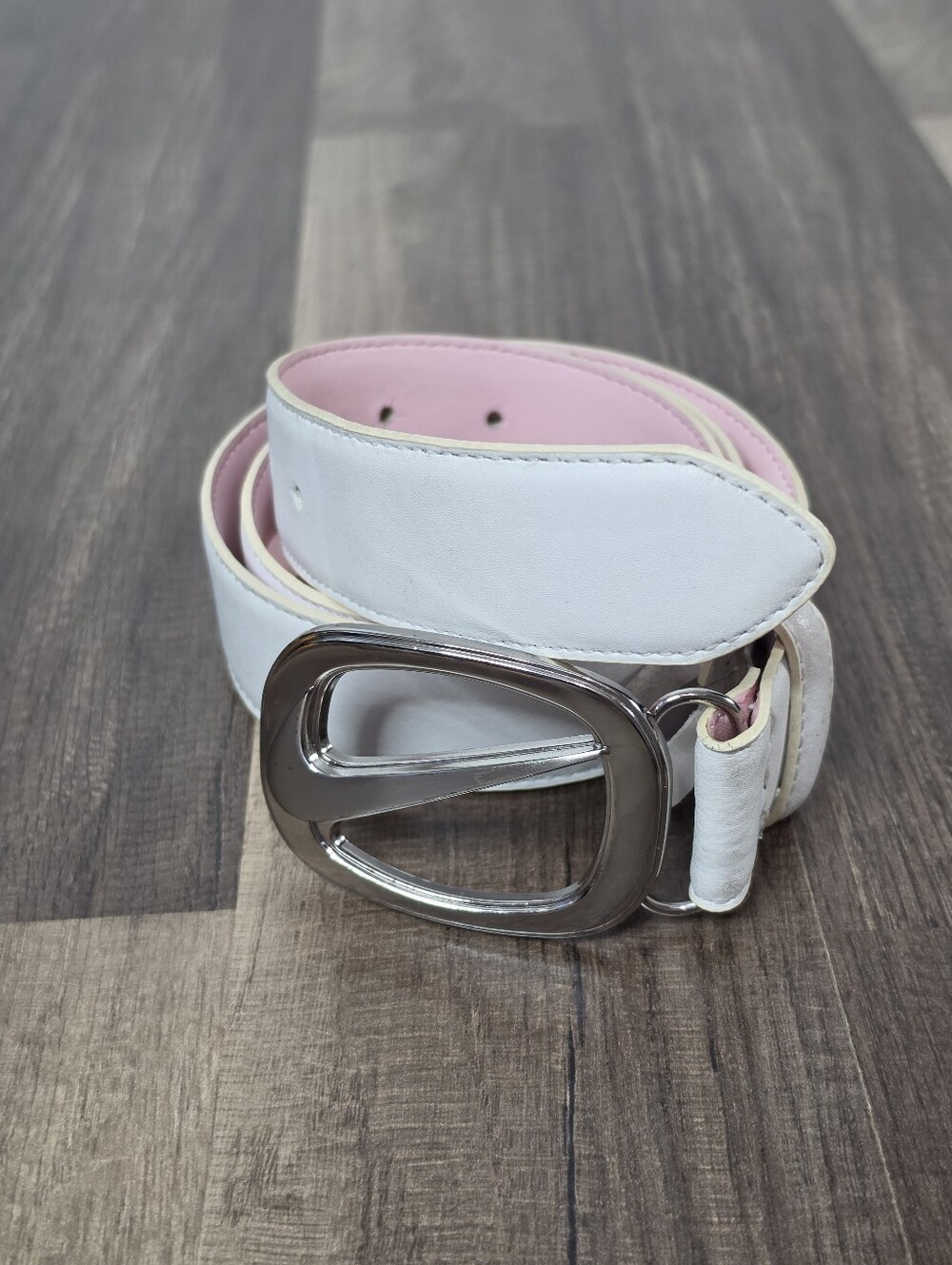 Nike Golf Grip Tech Leather Belt Sporty Chic Country Club Preppy Activewear. M